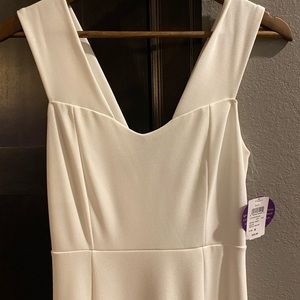 White crepe style dress